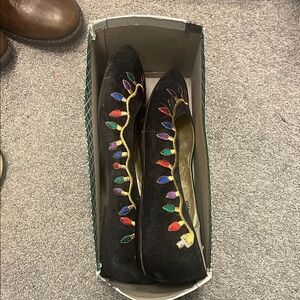 Vintage Christmas Embroidered Flats
